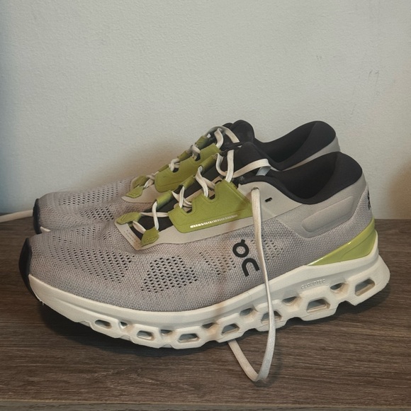 On Running Cloudstratus 3 Pear Ivory 3WD30122143 Women’s 8.5 Cloud Sneaker Shoe - Picture 3 of 14